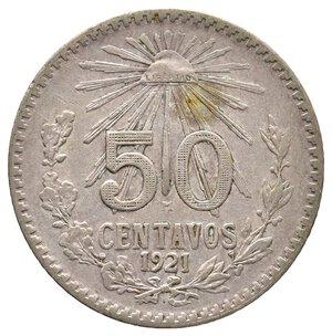obverse: MESSICO - 50 Centavos argento 1921