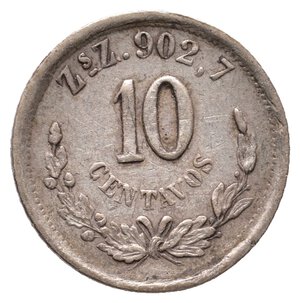 obverse: MESSICO - 10 Centavos argento 1891