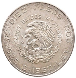 reverse: MESSICO - 10 Pesos argento 1960