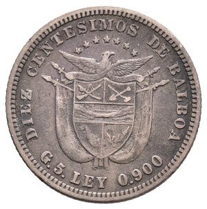 obverse: PANAMA - 10 Centesimos de Balboa argento 1904