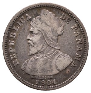 reverse: PANAMA - 10 Centesimos de Balboa argento 1904