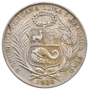 obverse: PERU - 1 Sol argento 1930