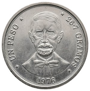 obverse: REPUBBLICA DOMINICANA - 1 peso 1976