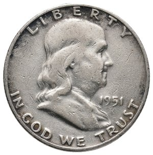 obverse: U.S.A. - Half Dollar Franklyn argento 1951 D