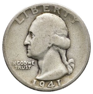 obverse: U.S.A. - Quarter Dollar Washington argento 1941