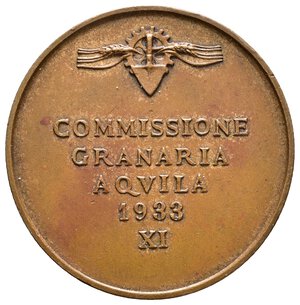 reverse: Medaglia Fascista Commissione Granaria Aquila 1933 - diam.41mm