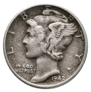 obverse: U.S.A. - Dime Mercury argento 1942
