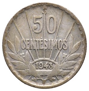 obverse: URUGUAY - 50 Centesimos argento 1943