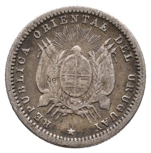 reverse: URUGUAY - 10 Centesimos argento 1877