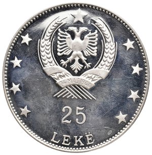 reverse: ALBANIA - 25 Leke argento  1968