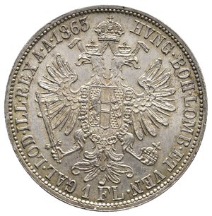 obverse: AUSTRIA - Franz Joseph - 1 Florin argento 1863 A  QFDC