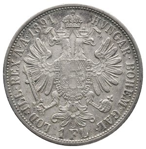 obverse: AUSTRIA - Franz Joseph - 1 Florin argento 1891