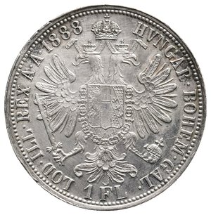 obverse: AUSTRIA - Franz Joseph - 1 Florin argento 1888