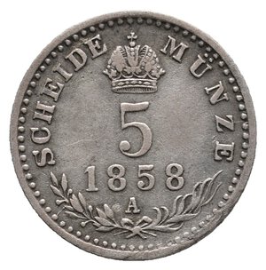 obverse: AUSTRIA - Franz Joseph - 5 kreuzer argento 1858
