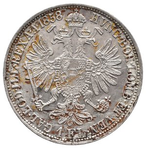obverse: AUSTRIA - Franz Joseph - 1 Florin argento 1858 A  QFDC