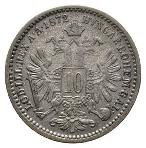 obverse: AUSTRIA - Franz Joseph - 10 kreuzer argento 1872
