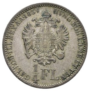 obverse: AUSTRIA - Franz Joseph - 1/4 Florin argento 1859 A  