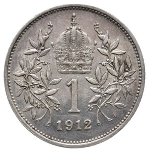 obverse: AUSTRIA - Franz Joseph - 1 Corona argento 1912
