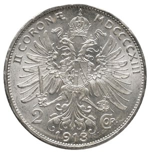 obverse: AUSTRIA - Franz Joseph - 2 Corone argento 1913