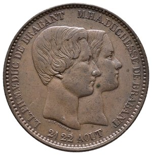 obverse: BELGIO - Leopold Premier - 10 Centimes 1853 , Medallic issue 