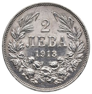 obverse: BULGARIA - 2 Leva argento 1913 Tracce Lucidatura