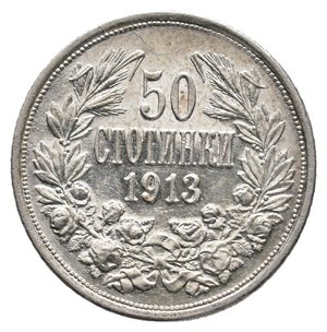 obverse: BULGARIA - 50 Stotinki argento 1913 