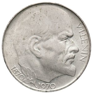 obverse: CECOSLOVACCHIA - 50 Korun Lenin argento 1970