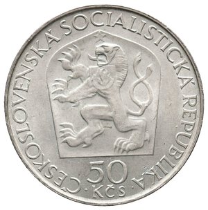 reverse: CECOSLOVACCHIA - 50 Korun Lenin argento 1970