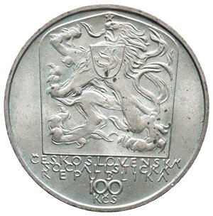 reverse: CECOSLOVACCHIA - 100 Korun argento 1979