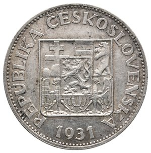 reverse: CECOSLOVACCHIA - 10 Korun  argento 1931 FDC QFDC