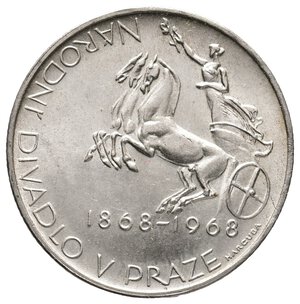 obverse: CECOSLOVACCHIA - 10 Korun  argento 1968