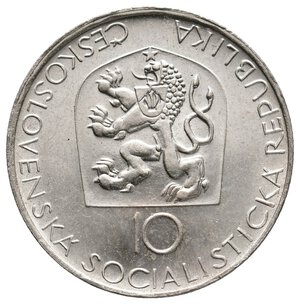 reverse: CECOSLOVACCHIA - 10 Korun  argento 1968