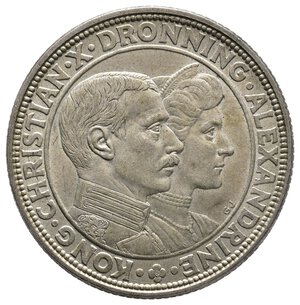 obverse: DANIMARCA - 2 Kroner argento 1923