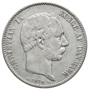 reverse: DANIMARCA - 2 Kroner argento 1876