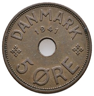 obverse: DANIMARCA - 5 Ore 1941