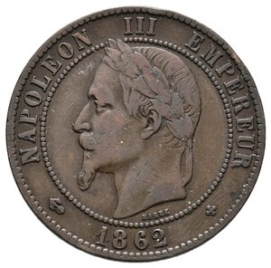 reverse: FRANCIA - Napoleon III - 10 Centimes 1862 BB