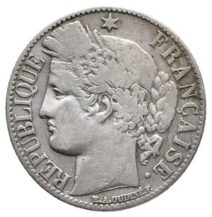 reverse: FRANCIA - 1 Franc argento 1872 A