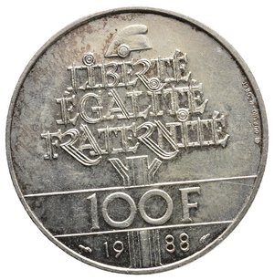 obverse: FRANCIA - 100 francs argento 1988