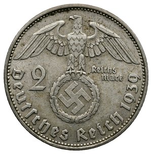 obverse: GERMANIA  - 2 Reichmark argento 1939 J