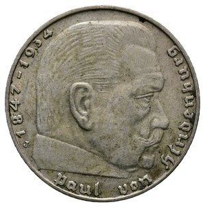 reverse: GERMANIA  - 2 Reichmark argento 1939 J