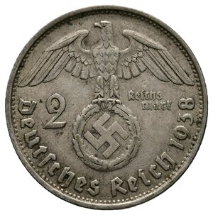 obverse: GERMANIA  - 2 Reichmark argento 1938 B