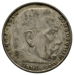 reverse: GERMANIA  - 2 Reichmark argento 1938 B