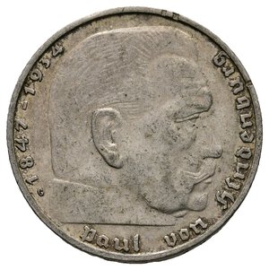 reverse: GERMANIA  - 2 Reichmark argento 1938 G