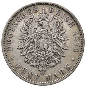 reverse: GERMANIA - Wuerttemberg - Karl - 5 Mark argento 1875