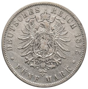 obverse: GERMANIA - Prussia - Wilhelm - 5 Mark argento 1875