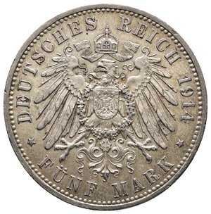 obverse: GERMANIA - Prussia - Wilhelm II - 5 Mark argento 1914