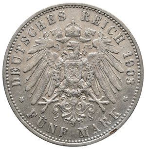 obverse: GERMANIA - Prussia - Wilhelm II - 5 Mark argento 1903