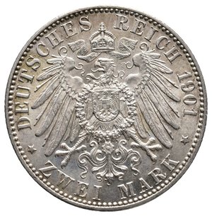reverse: GERMANIA - Prussia - Wilhelm II - 2 Mark argento 1901 FDC