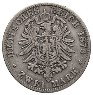 obverse: GERMANIA - Prussia - Wilhelm - 2 Mark argento 1876