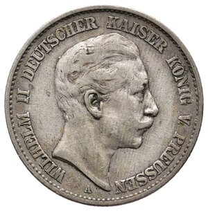 reverse: GERMANIA - Prussia - Wilhelm II - 2 Mark argento 1898